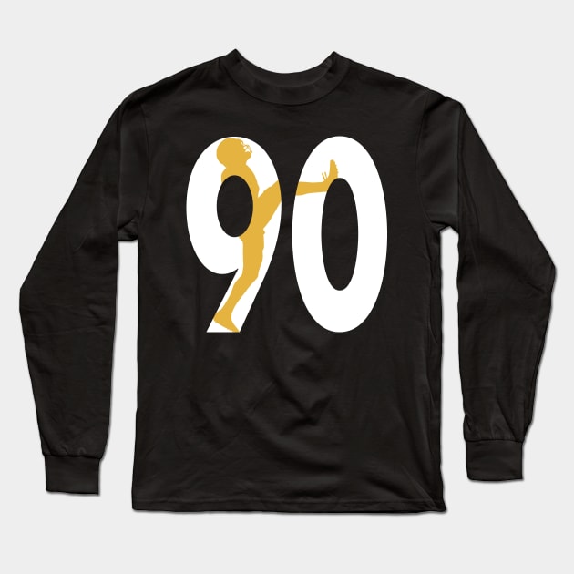 the number 90 t.j. watt Long Sleeve T-Shirt by rsclvisual